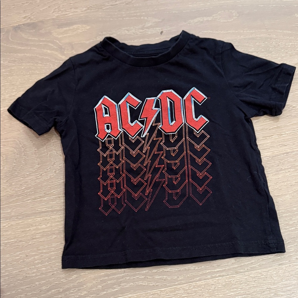 AC/DC Kids Black and Red Short Sleeve Tee